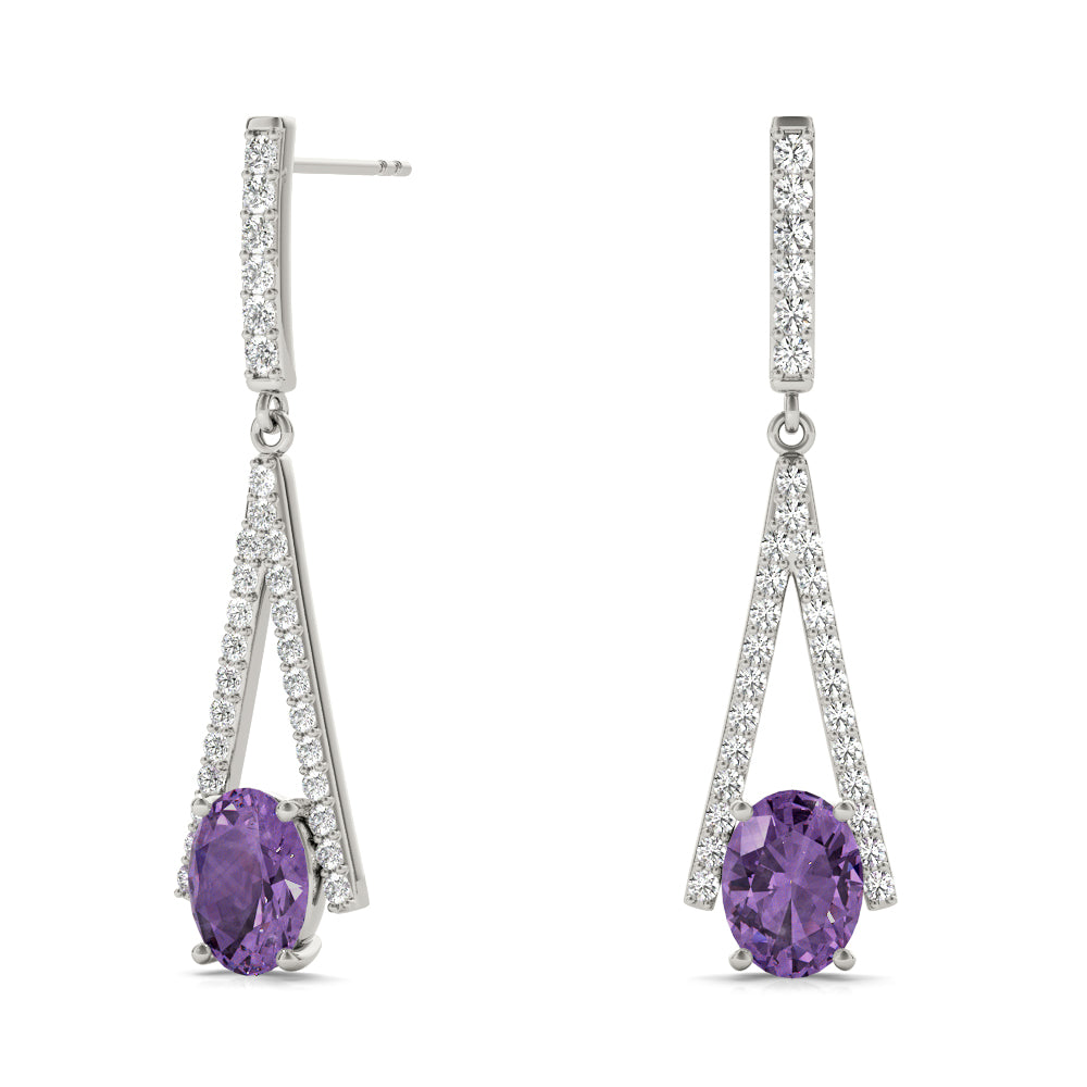 Diamond Round Multi-Stone Earrings