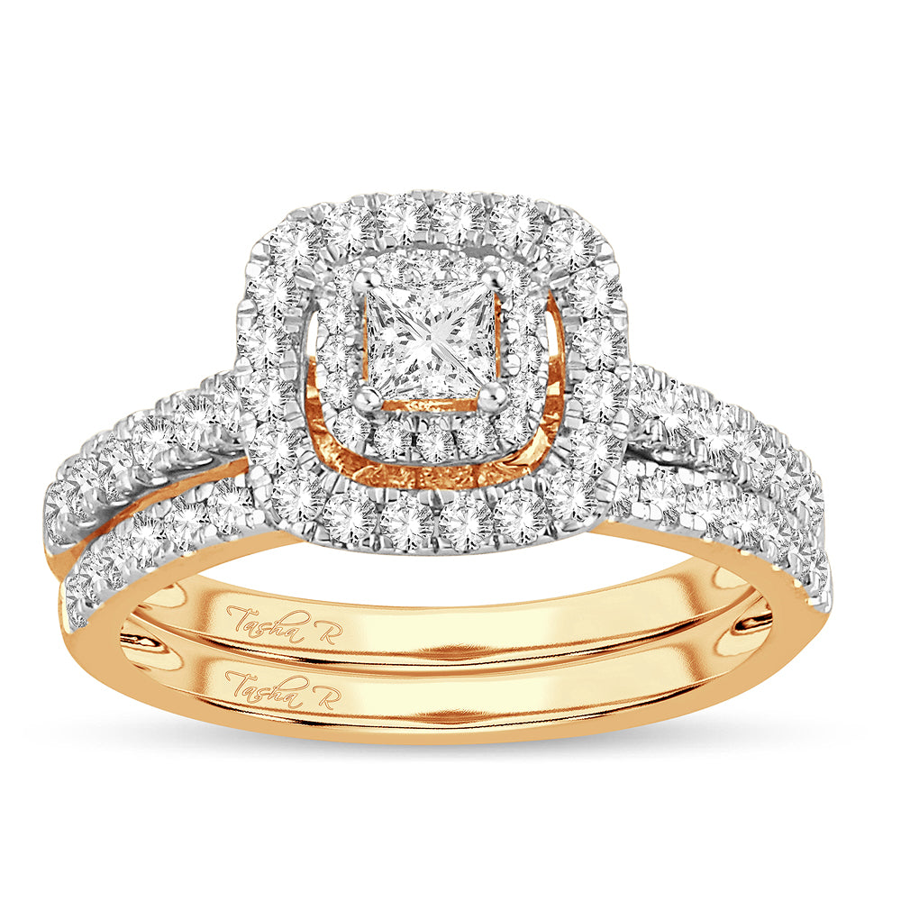 14K Yellow Gold Lab-Grown 1CT Diamond Bridal Ring