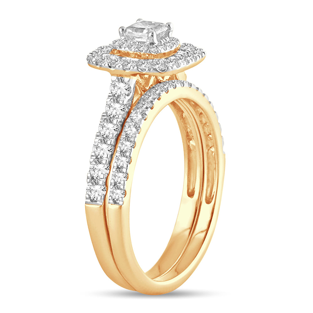 14K Yellow Gold Lab-Grown 1CT Diamond Bridal Ring