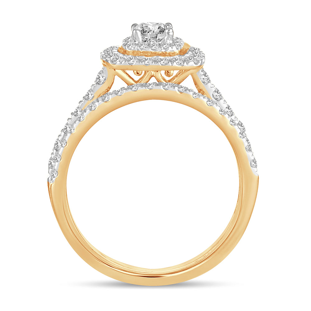 14K Yellow Gold Lab-Grown 1CT Diamond Bridal Ring