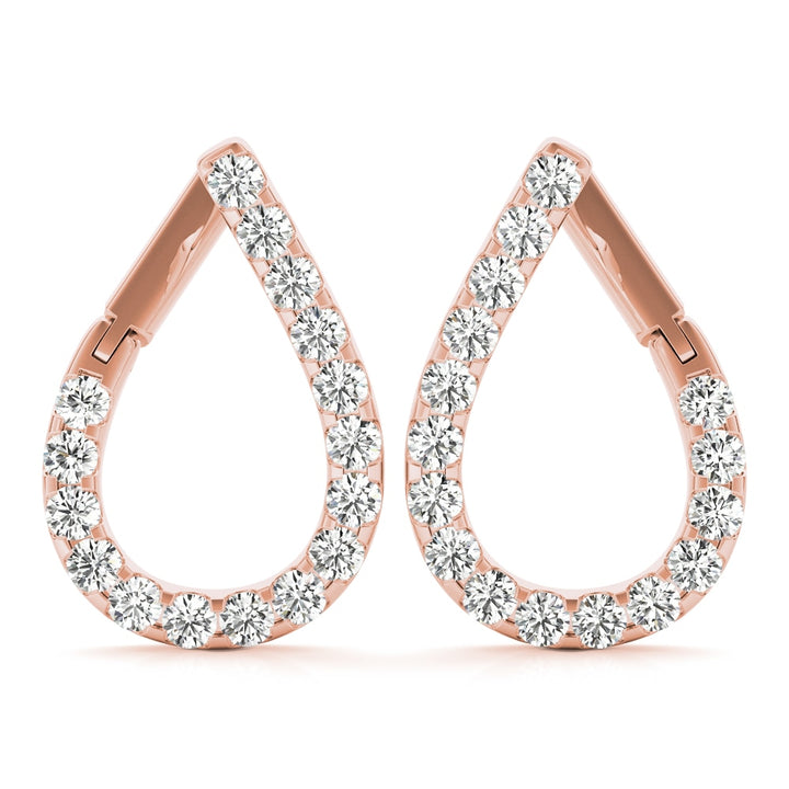 14K Rose Gold 1/3 ct tw Fashion Diamond Earring