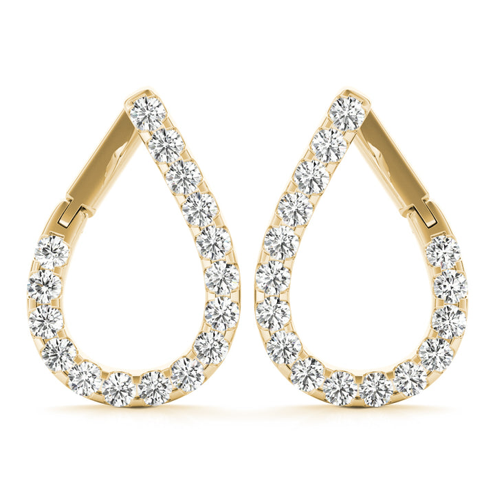 18K Yellow Gold Lab Diamond Fashion Earrings