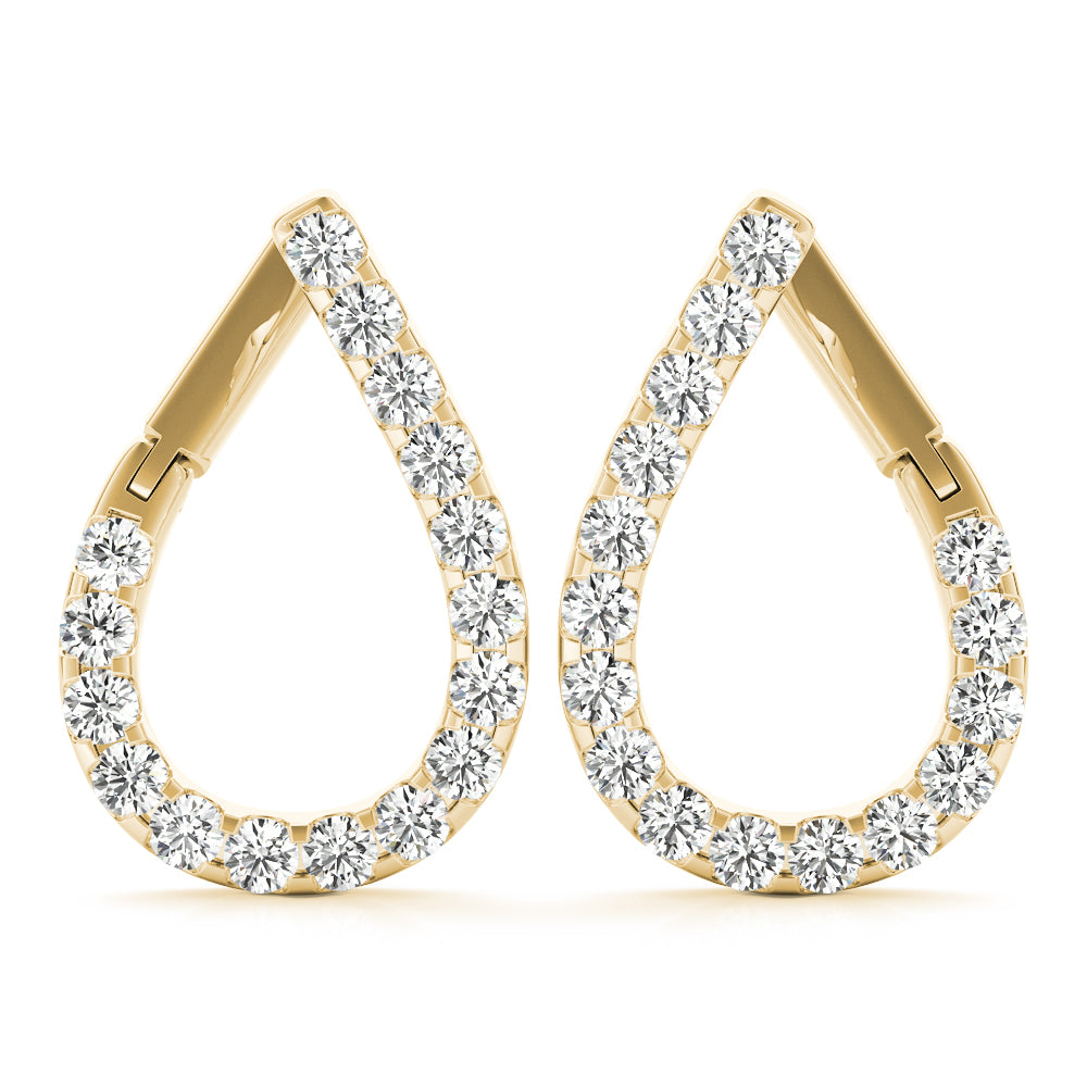 14K Yellow Gold Lab Diamond Fashion Earrings