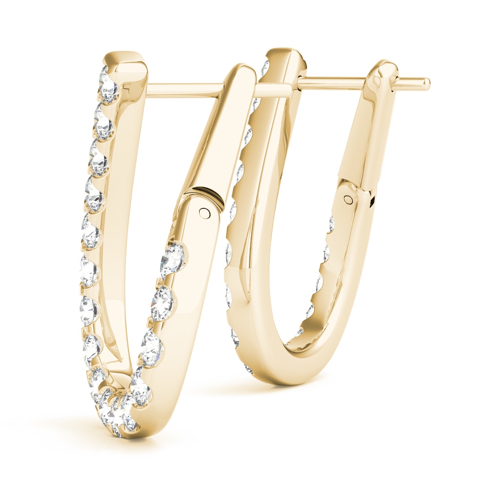 18K Yellow Gold 1/3 ct tw Fashion Diamond Earring