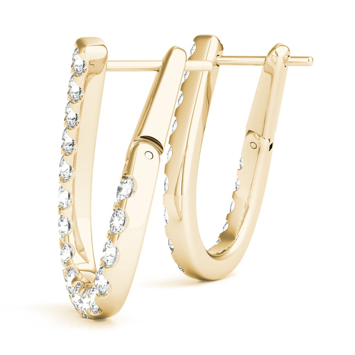 18K Yellow Gold 1/3 ct tw Fashion Diamond Earring