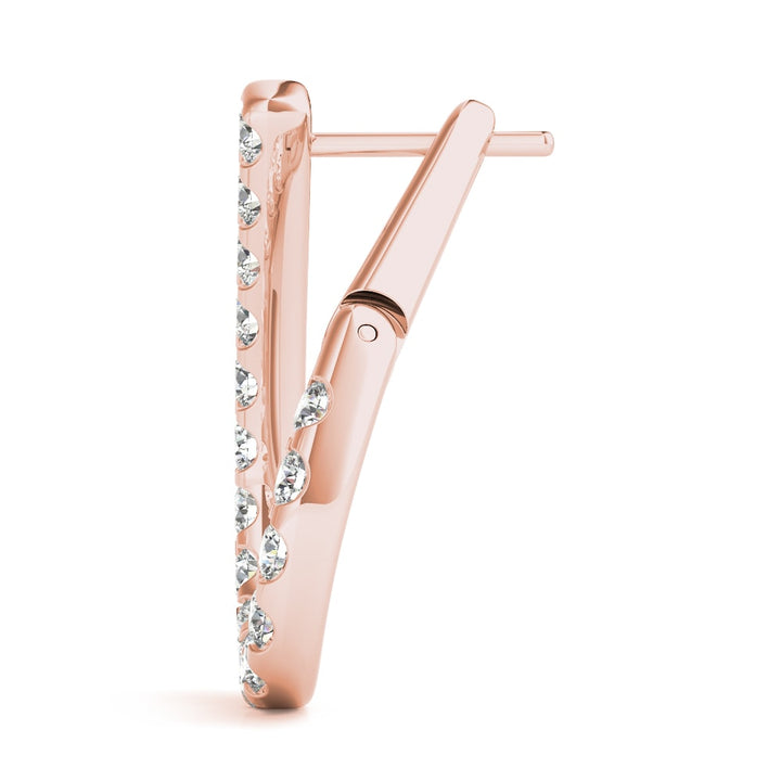 18K Rose Gold 1/3 ct tw Fashion Diamond Earring