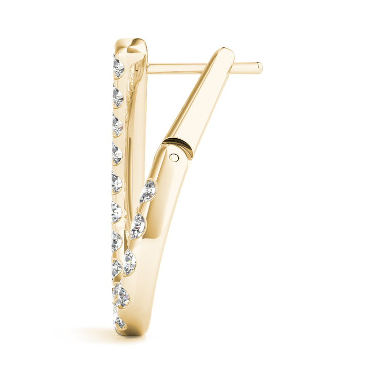 18K Yellow Gold Lab Diamond Fashion Earrings