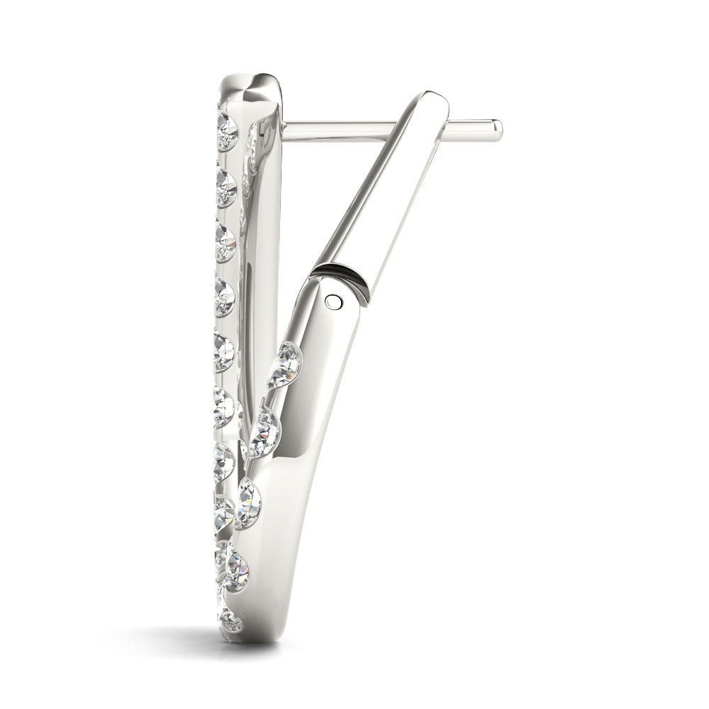 14K White Gold Diamond Fashion Earrings