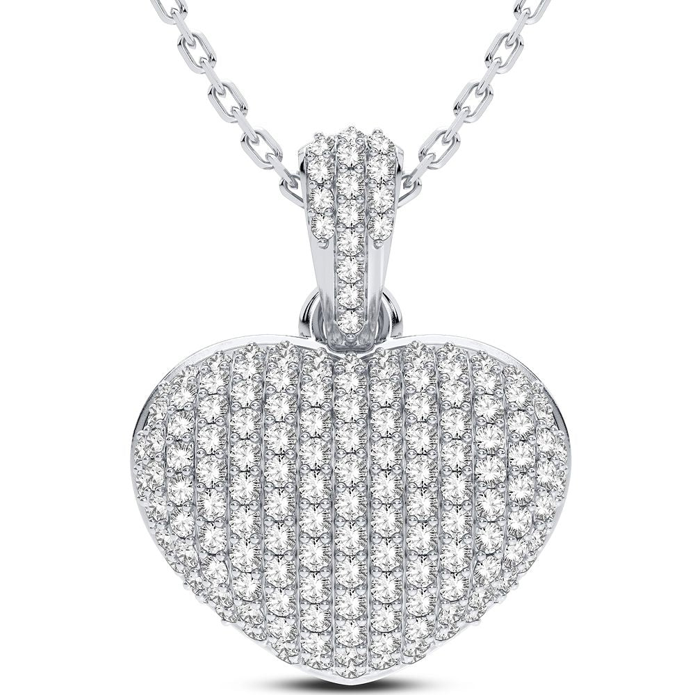 Elegant 14K White Gold 0.26CT Lab Diamond Pendant for Her