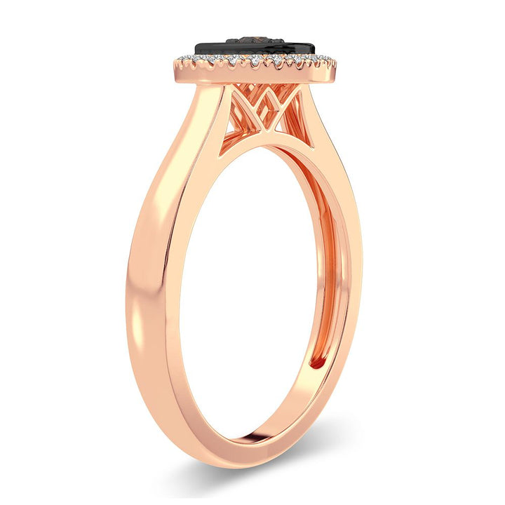 Romantic 14k Rose Gold Lab Diamond Promise Ring (0.25CT)