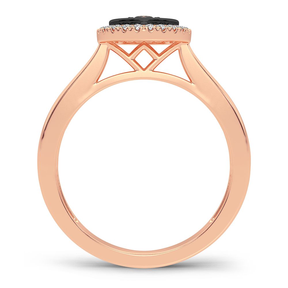 Romantic 14k Rose Gold Lab Diamond Promise Ring (0.25CT)
