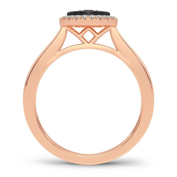 Romantic 14k Rose Gold Lab Diamond Promise Ring (0.25CT)