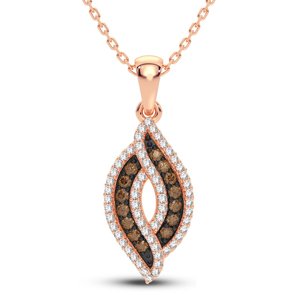 Delicate 14k Rose Gold 0.33CT Lab Diamond Pendant