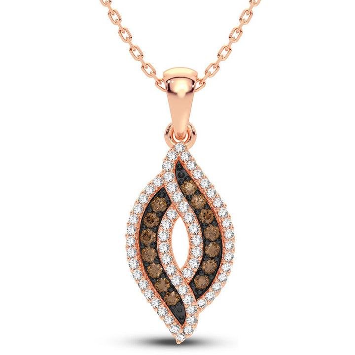 Delicate 14k Rose Gold 0.33CT Lab Diamond Pendant
