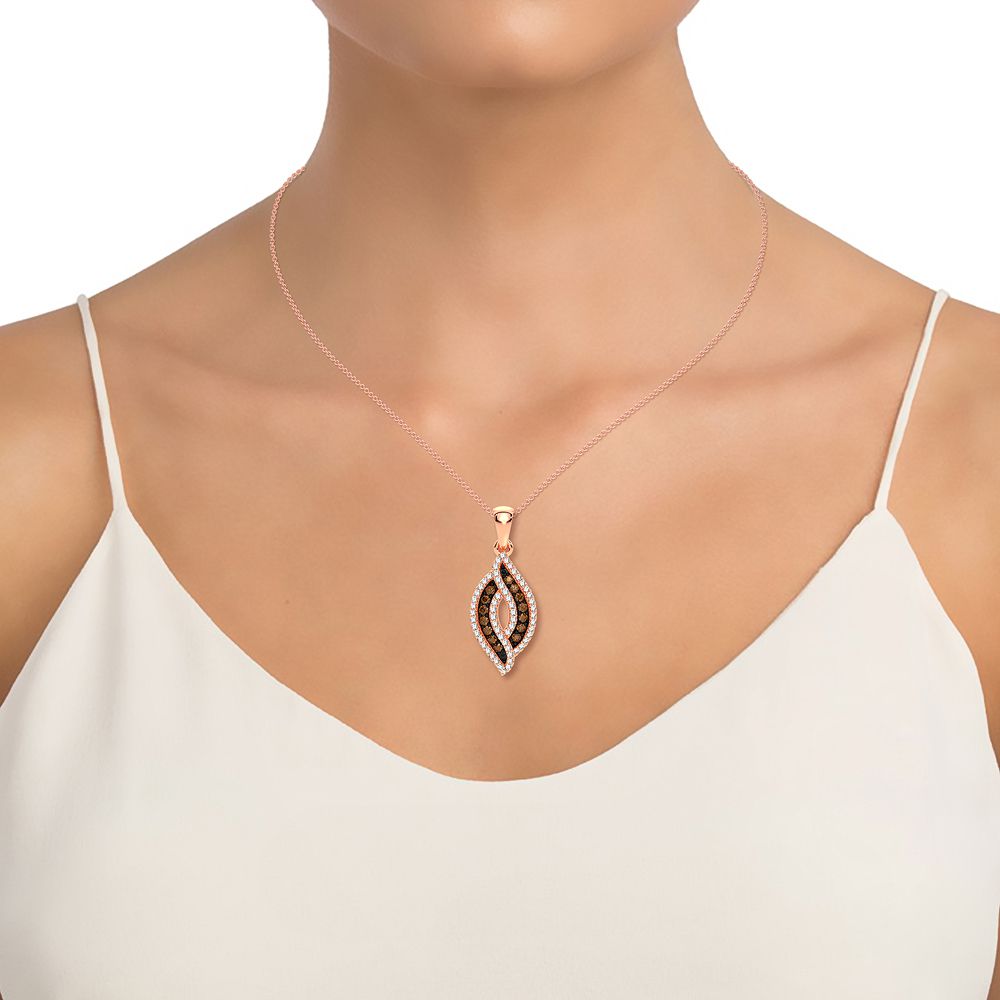 Delicate 14k Rose Gold 0.33CT Lab Diamond Pendant