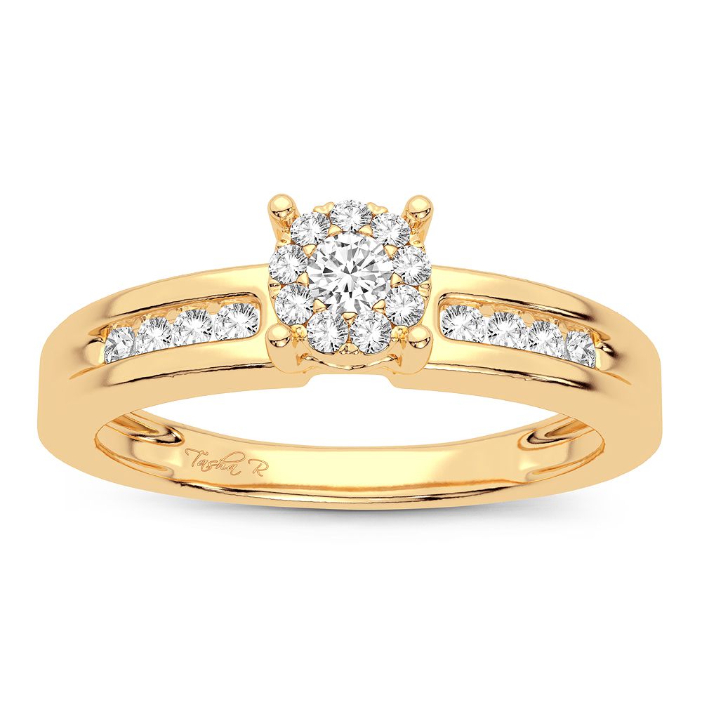 14K Yellow Gold 0.25CT Lab Diamond Engagement Ring