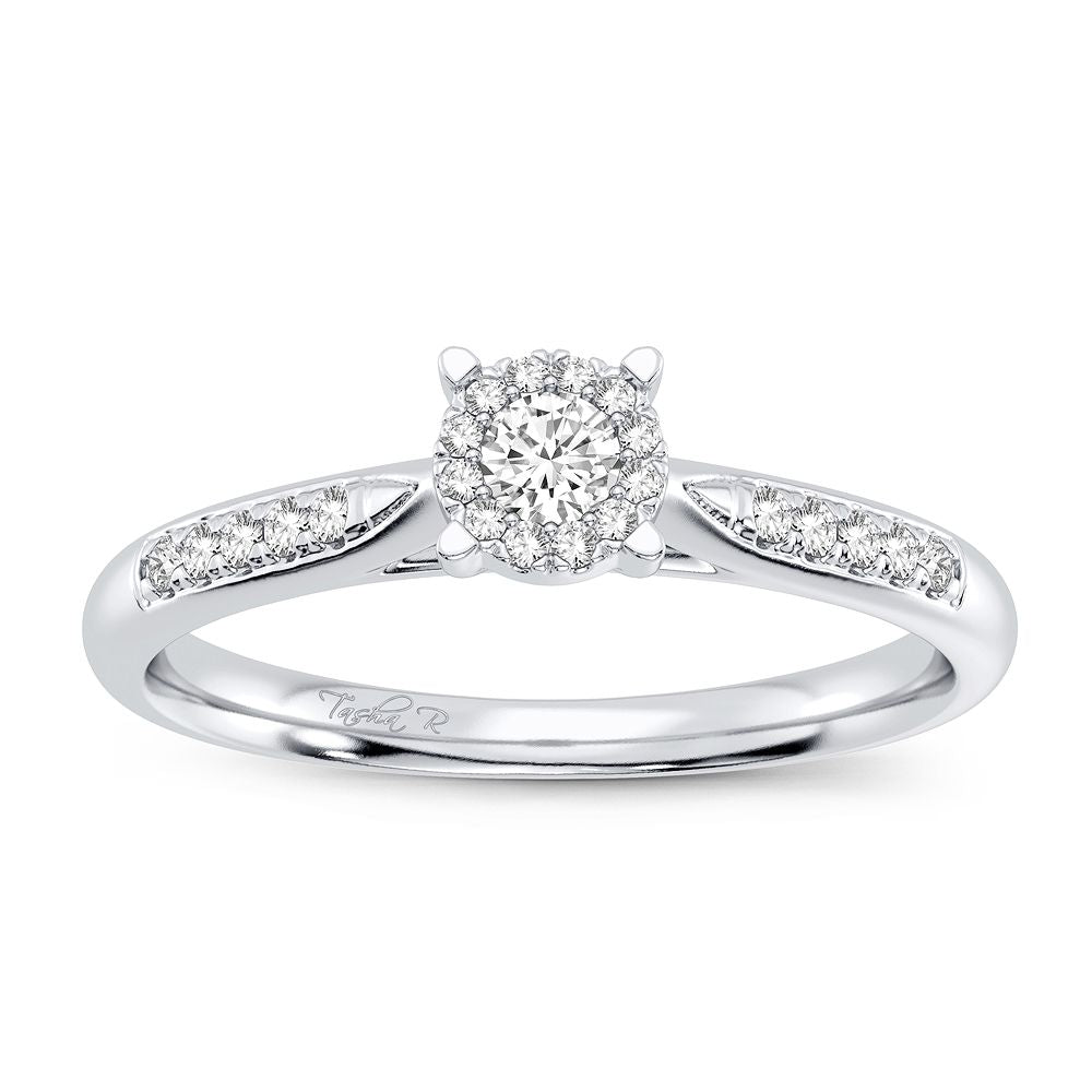 Romantic 14K Rose Gold Lab Diamond Promise Ring (0.15CT)