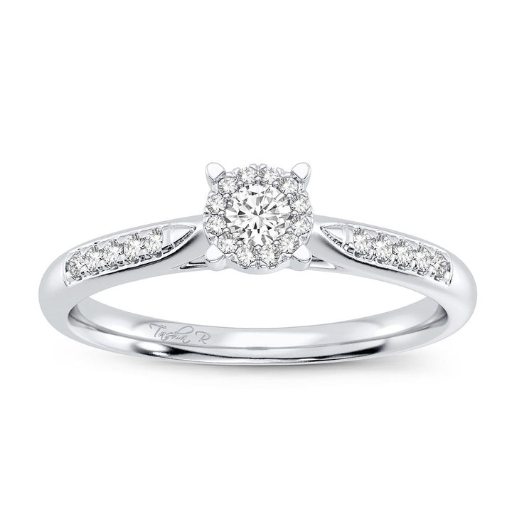 Romantic 14K Rose Gold Lab Diamond Promise Ring (0.15CT)