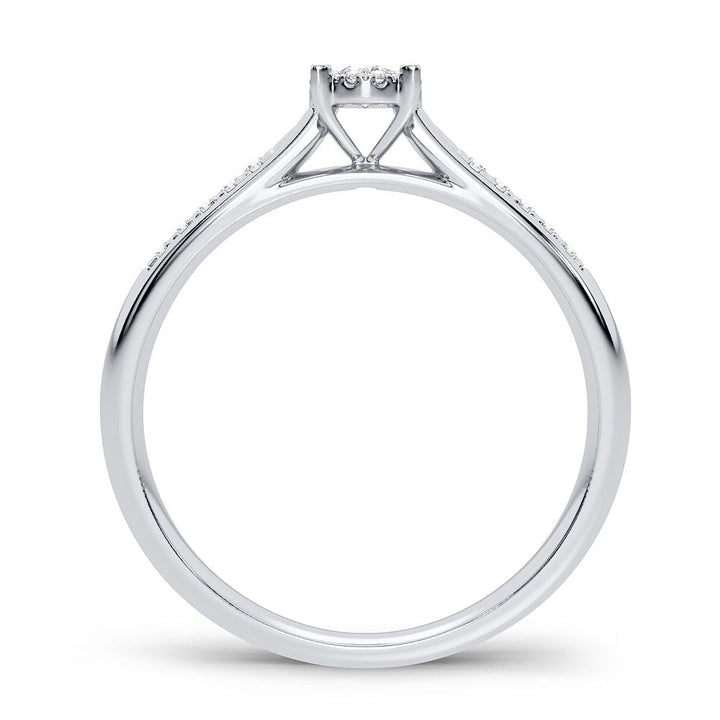 Romantic 14K Rose Gold Lab Diamond Promise Ring (0.15CT)