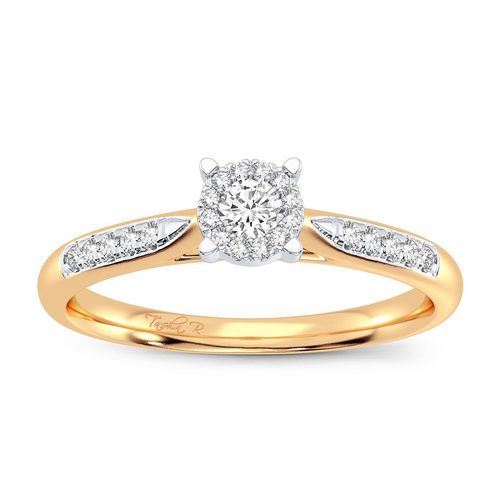 14K Yellow Gold Lab Diamond Promise Ring - 0.15CT Sparkle
