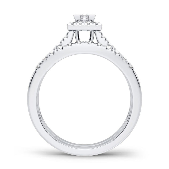 Elegant 10k White Gold 0.50CT Lab Diamond Engagement Ring