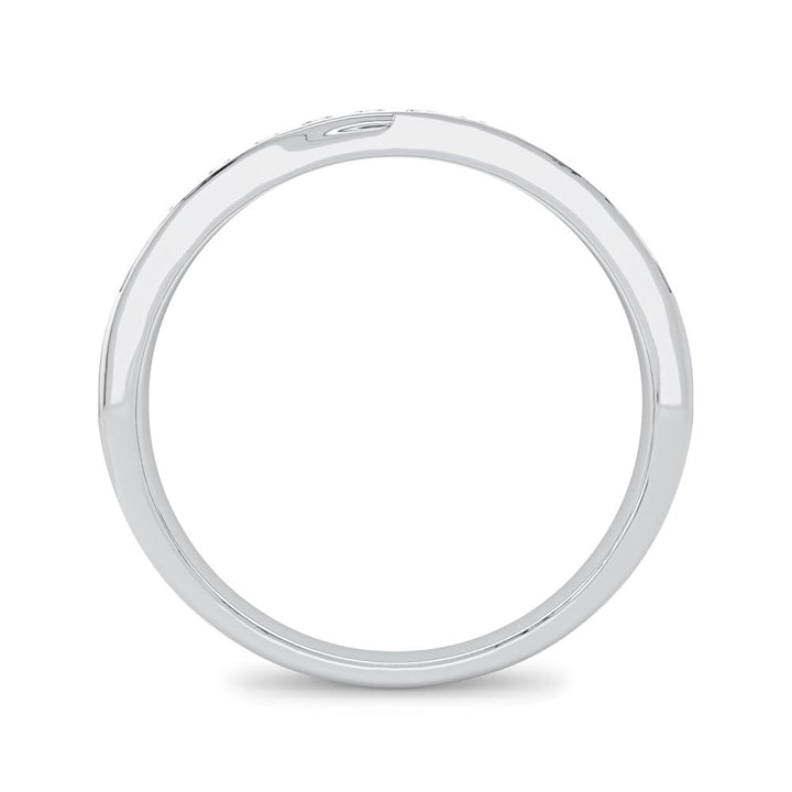 Refined 14K White Gold 0.25CT Lab Diamond Mens Ring