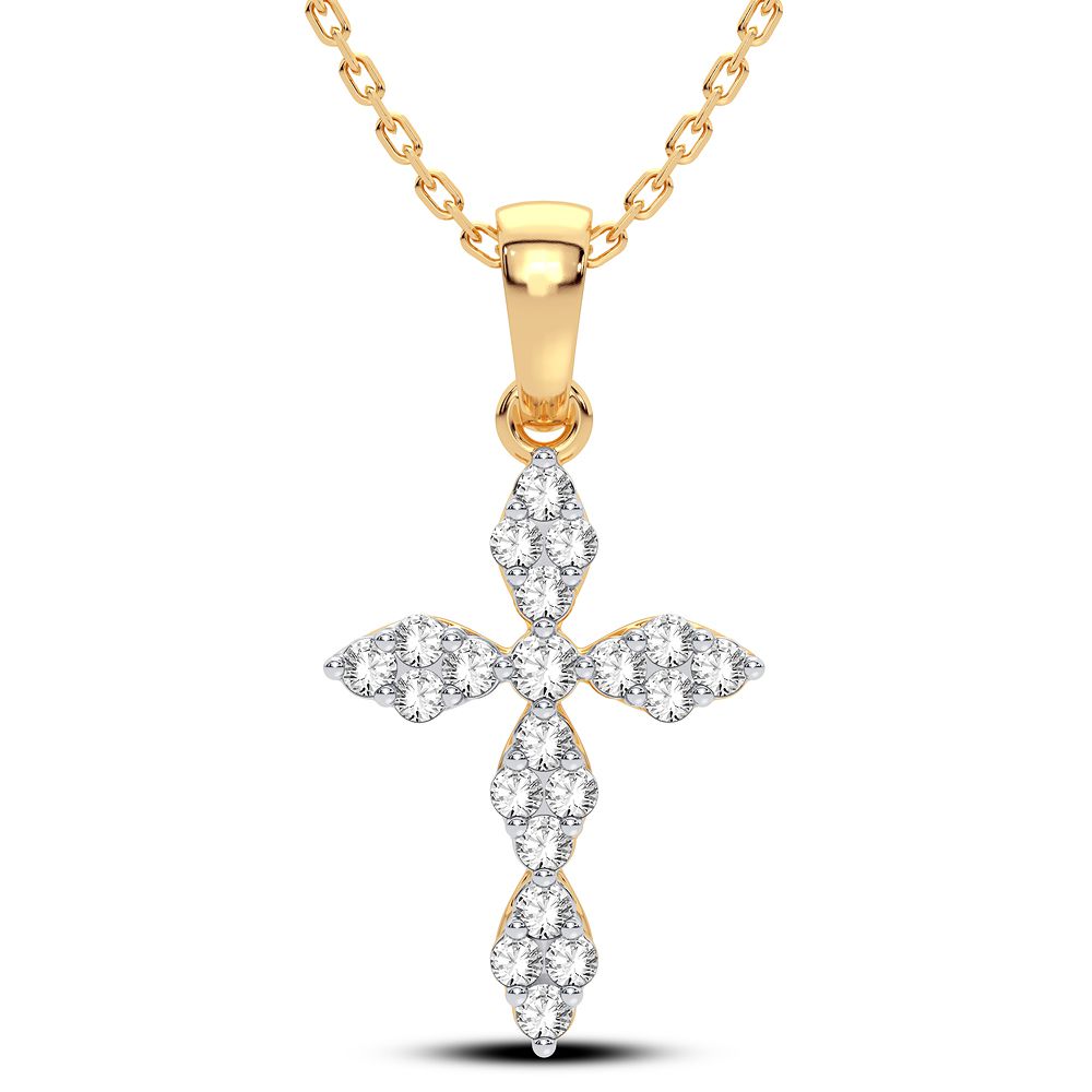 Delicate 14k Rose Gold 0.25CT Lab Diamond Pendant