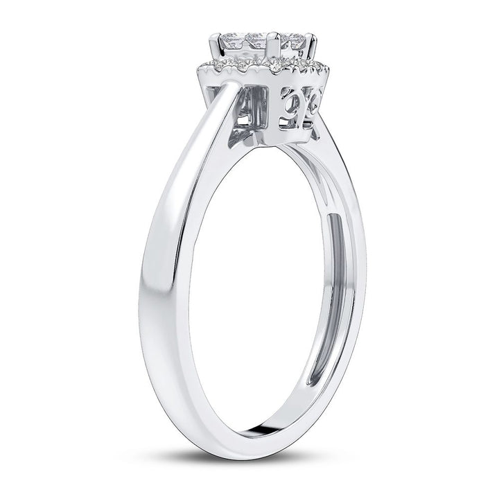 10k White Gold Lab Diamond Womens Engagement Ring (0.25CT)