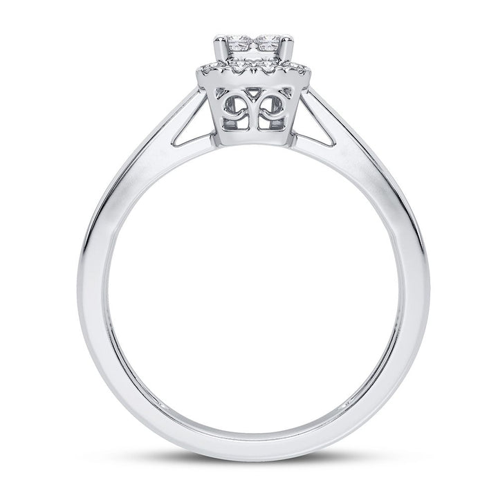 10k White Gold Lab Diamond Womens Engagement Ring (0.25CT)