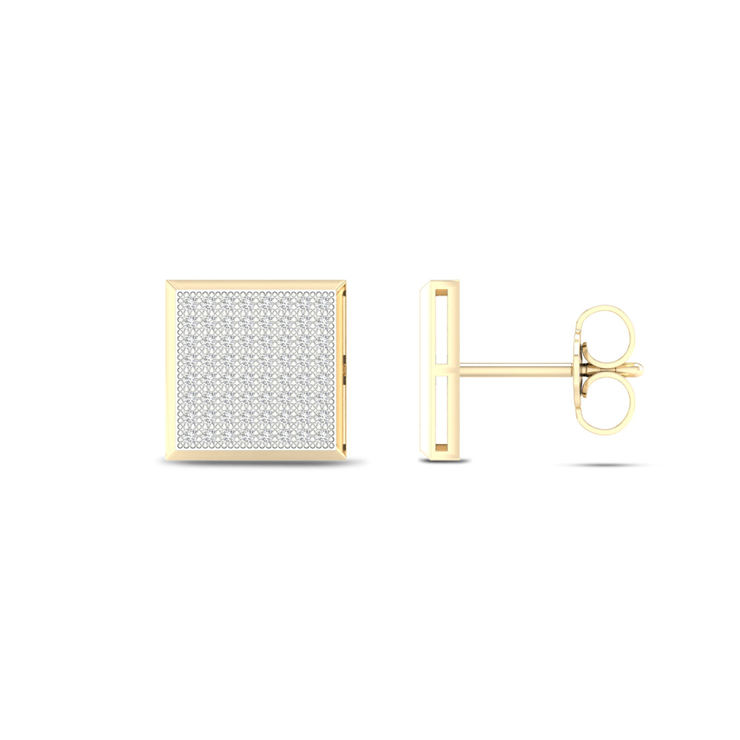 10k Yellow Gold Lab Diamond Stud Earrings for Women