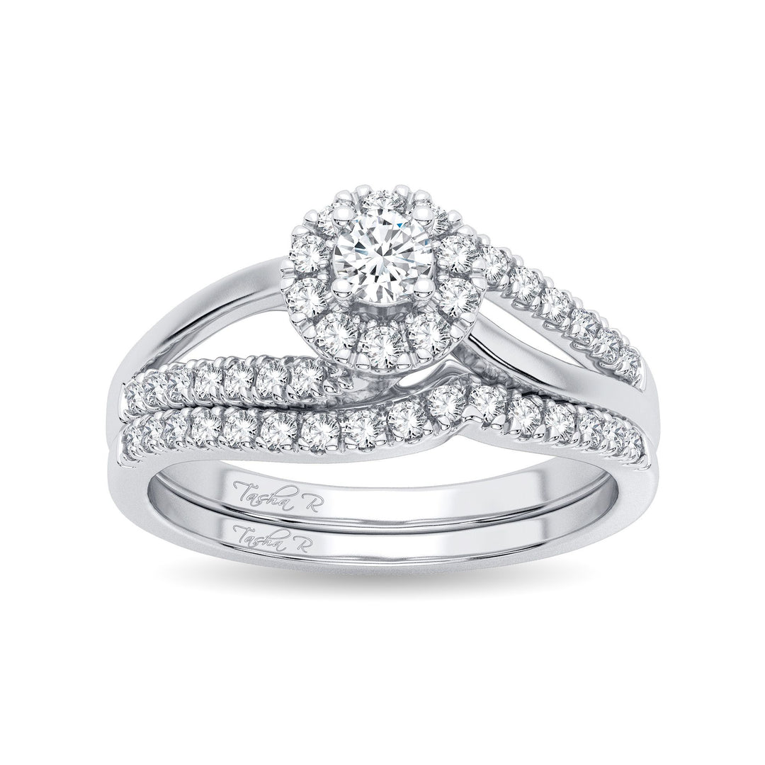 Elegant 14k White Gold 0.50CT Lab Diamond Engagement Ring