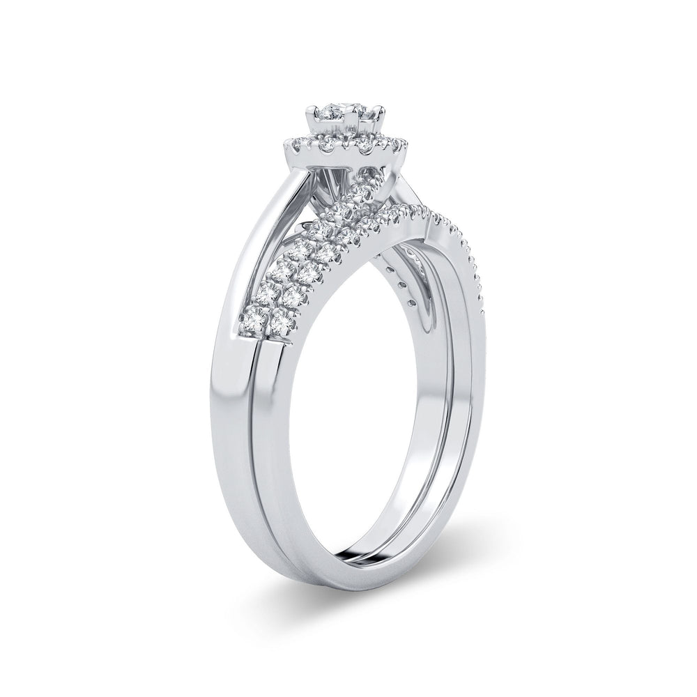 Elegant 14k White Gold 0.50CT Lab Diamond Engagement Ring