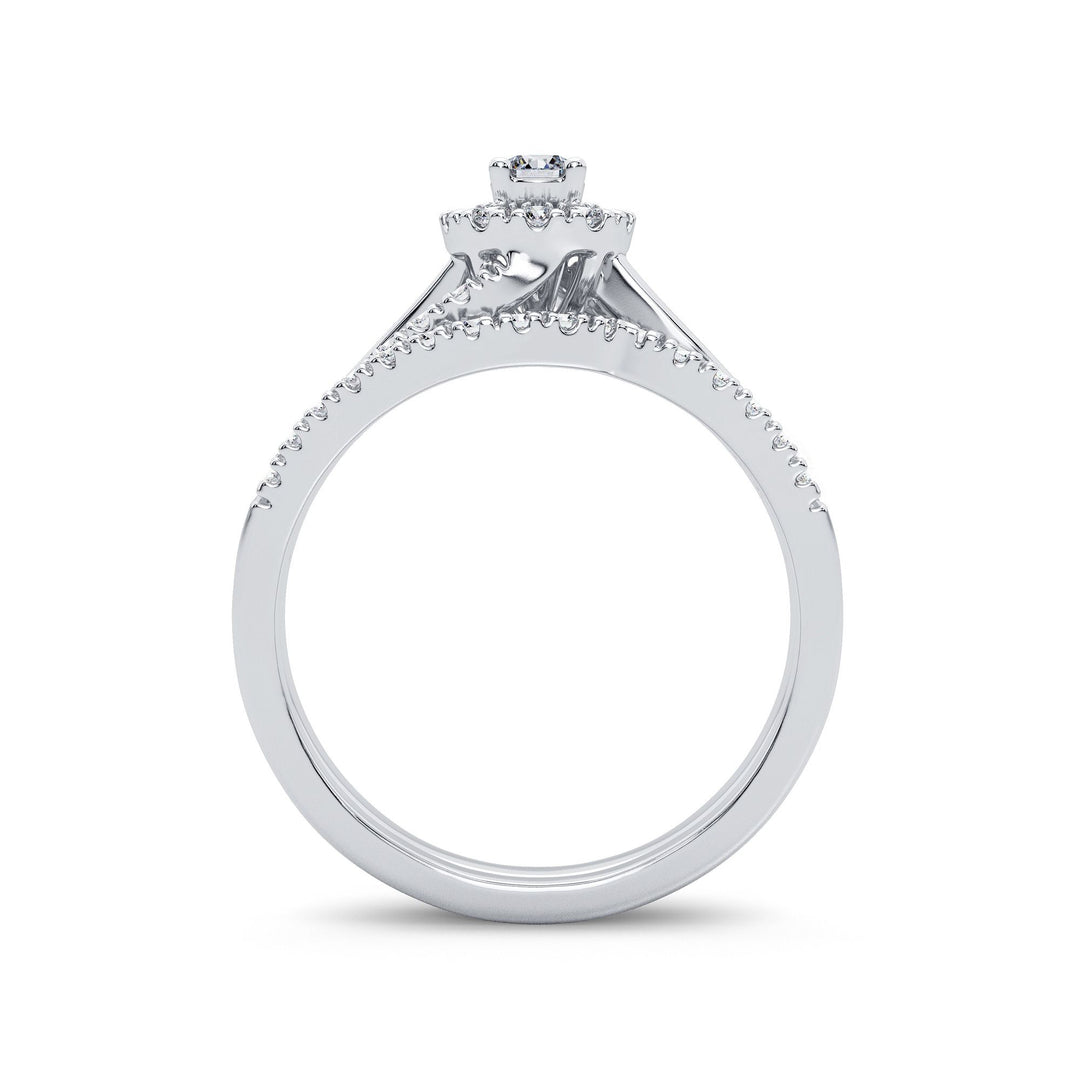 Elegant 14k White Gold 0.50CT Lab Diamond Engagement Ring