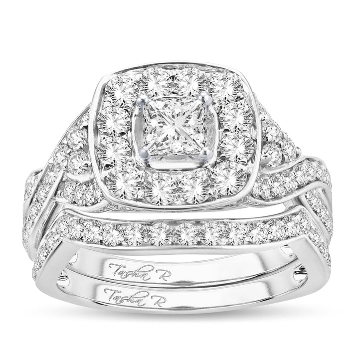 Sparkling 2CT Lab Diamond Engagement Ring in White Gold