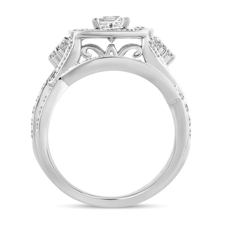 Sparkling 2CT Lab Diamond Engagement Ring in White Gold