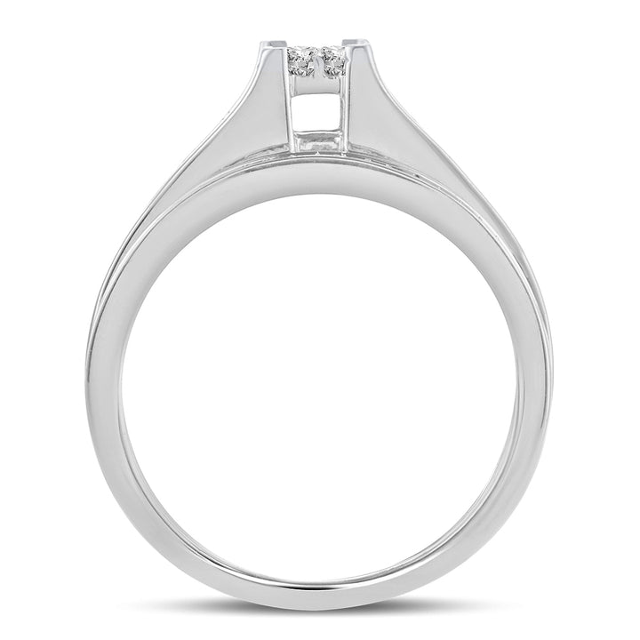Elegant 10k White Gold 0.33CT Lab Diamond Engagement Ring