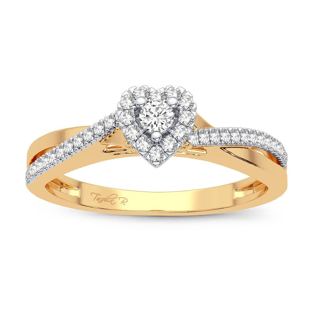 14K Yellow Gold Lab Diamond Promise Ring (0.20CT)