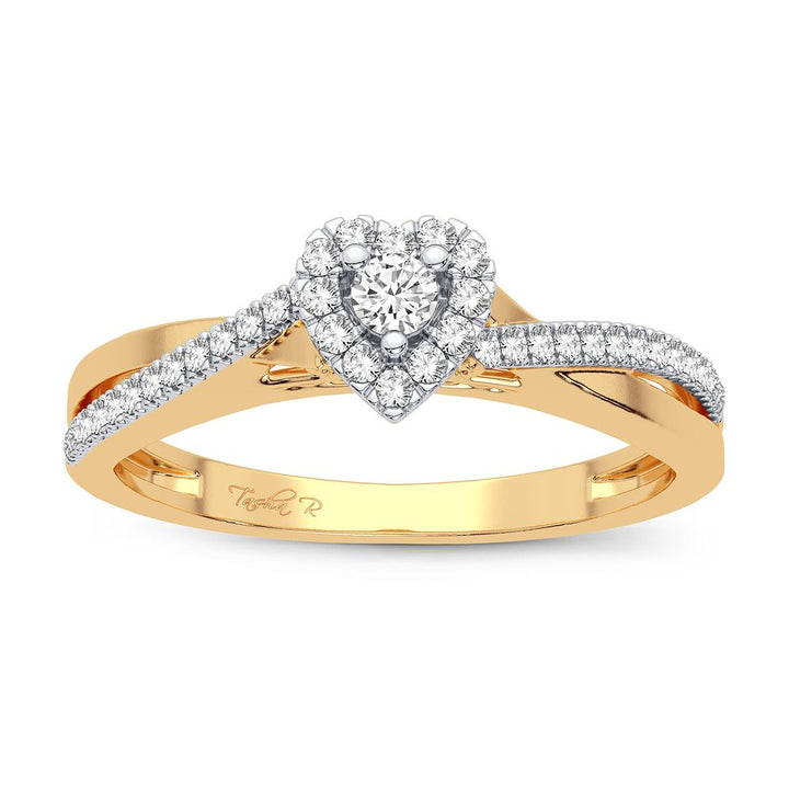 14K Yellow Gold Lab Diamond Promise Ring (0.20CT)