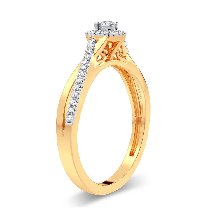 14K Yellow Gold Lab Diamond Promise Ring (0.20CT)