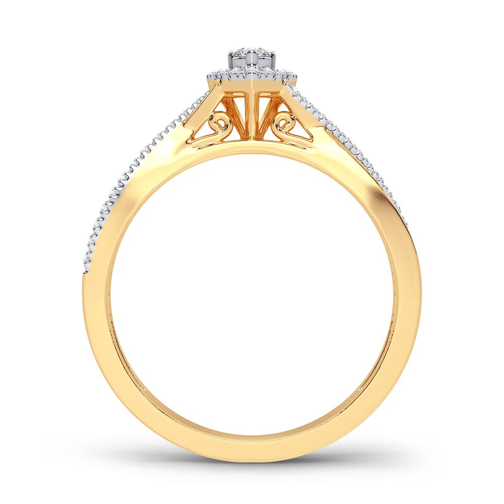 14K Yellow Gold Lab Diamond Promise Ring (0.20CT)
