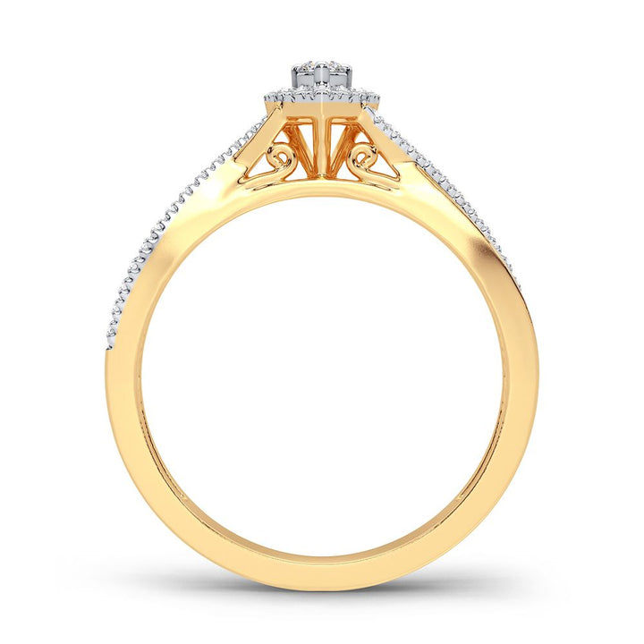 14K Yellow Gold Lab Diamond Promise Ring (0.20CT)