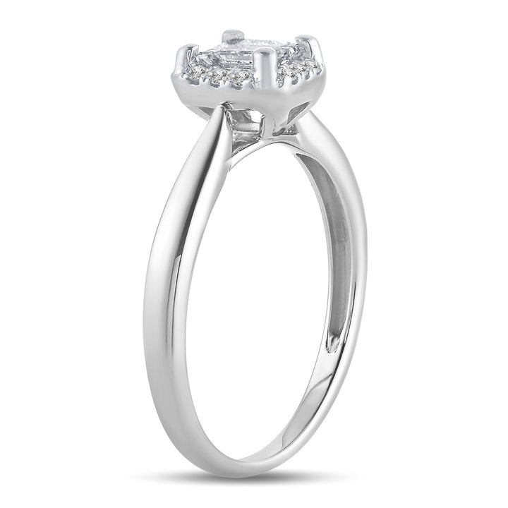 Brilliant 14k White Gold Lab Diamond Engagement Ring (0.50ct)