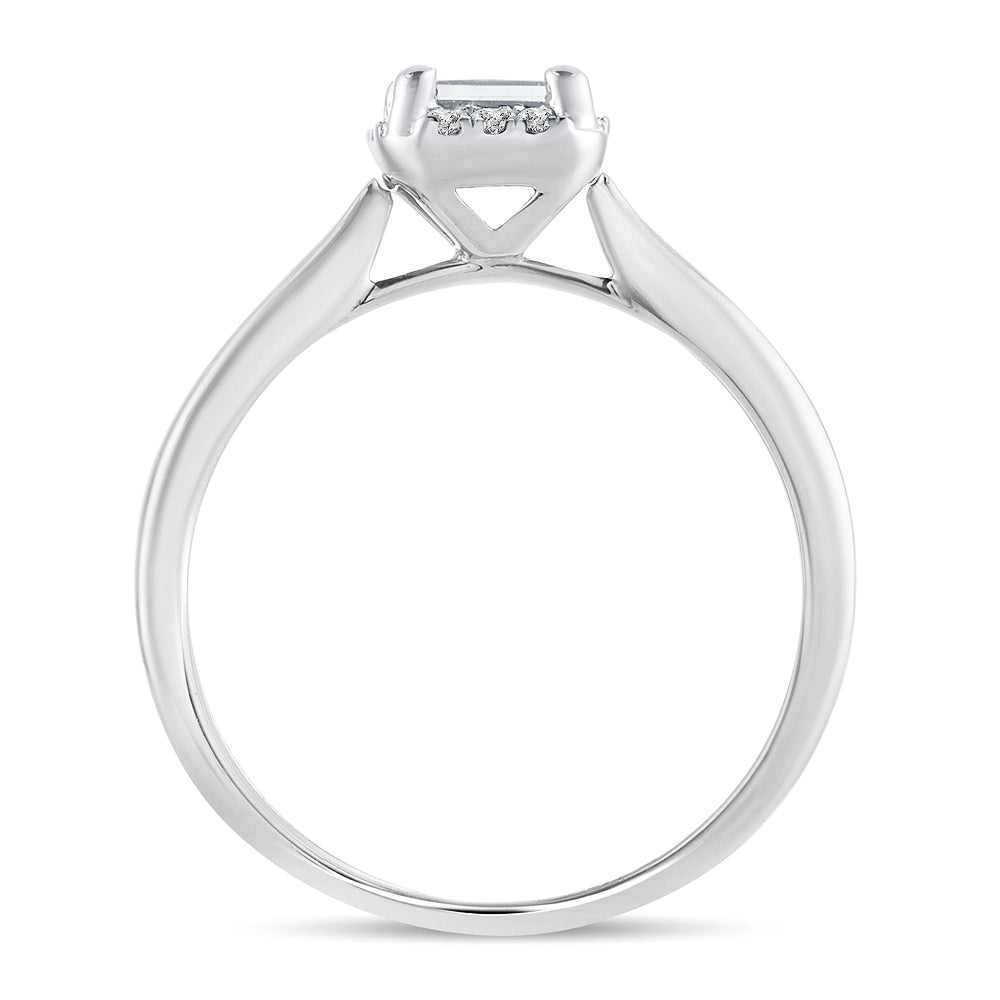 Brilliant 14k White Gold Lab Diamond Engagement Ring (0.50ct)