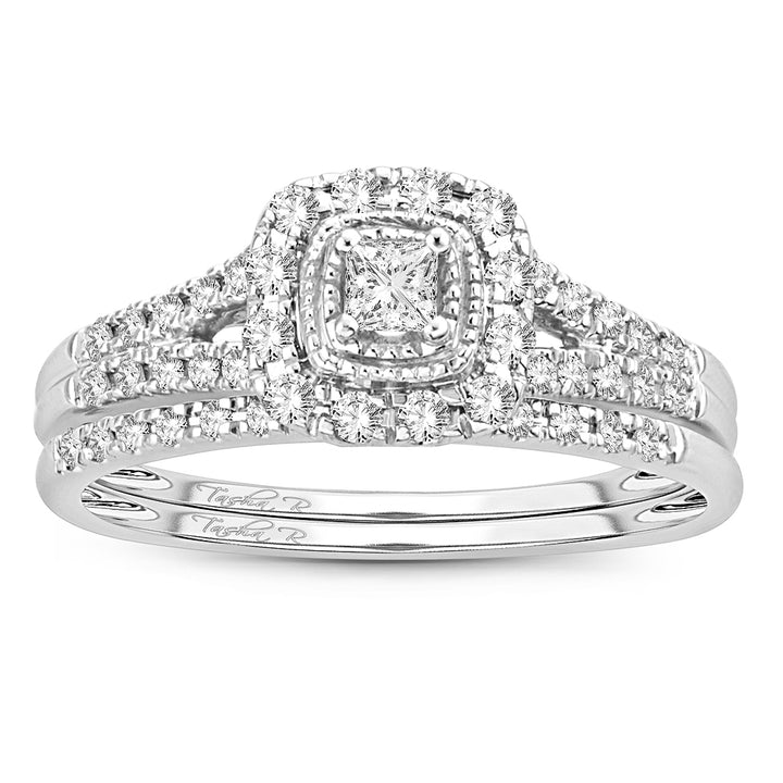 Brilliant 14k White Gold Lab Diamond Bridal Ring (0.50 CT)