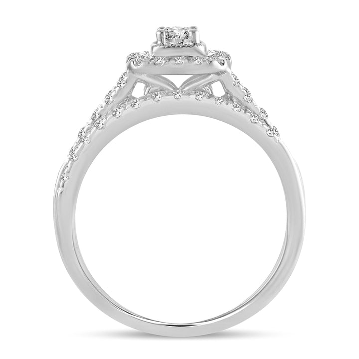 Brilliant 14k White Gold Lab Diamond Bridal Ring (0.50 CT)
