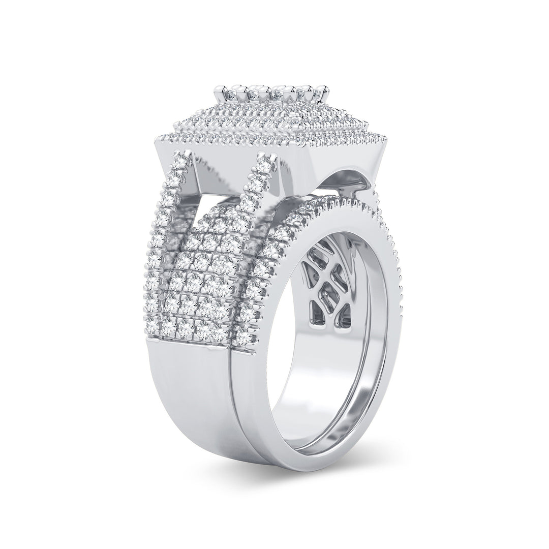 Brilliant 14K White Gold 2CT Lab Diamond Bridal Ring