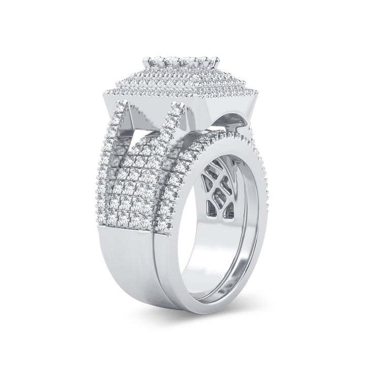 Brilliant 14K White Gold 2CT Lab Diamond Bridal Ring