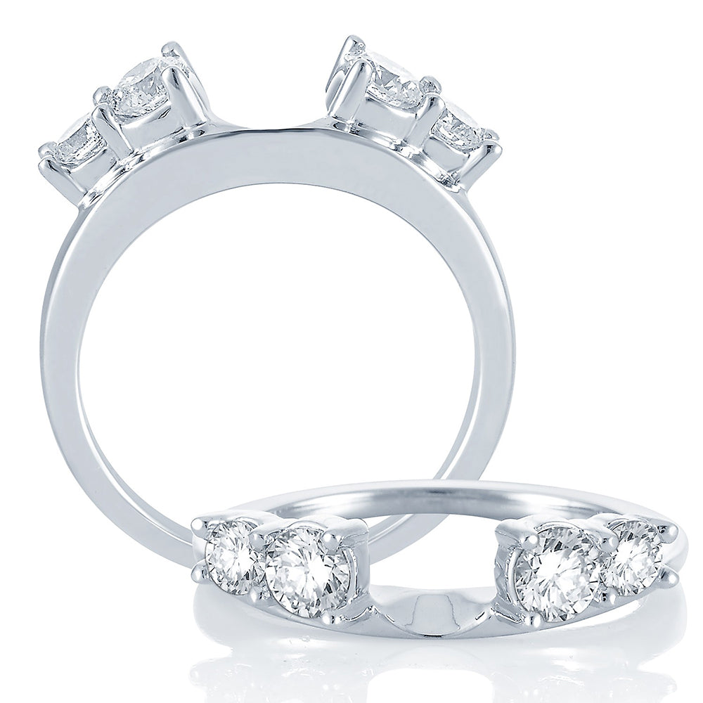 Sparkling 14K White Gold 0.75CT Lab Diamond Enhancer Band