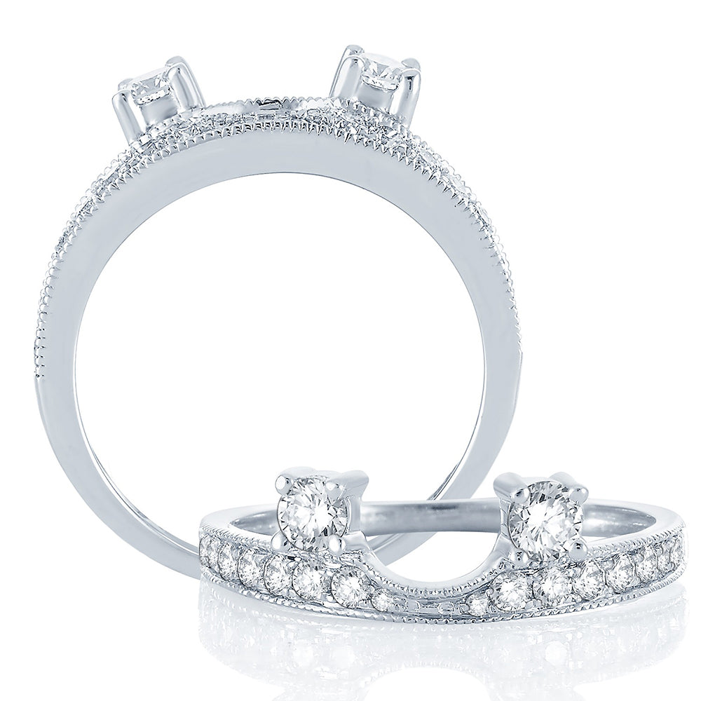 Brilliant 14k White Gold 0.50CT Lab Diamond Enhancer Band
