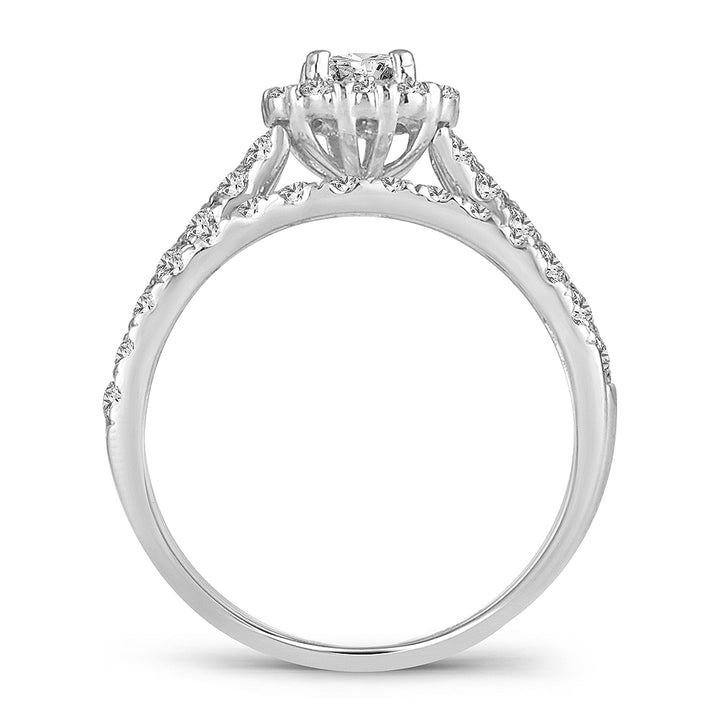 Brilliant 14k White Gold Lab Diamond Engagement Ring (1.00CT)